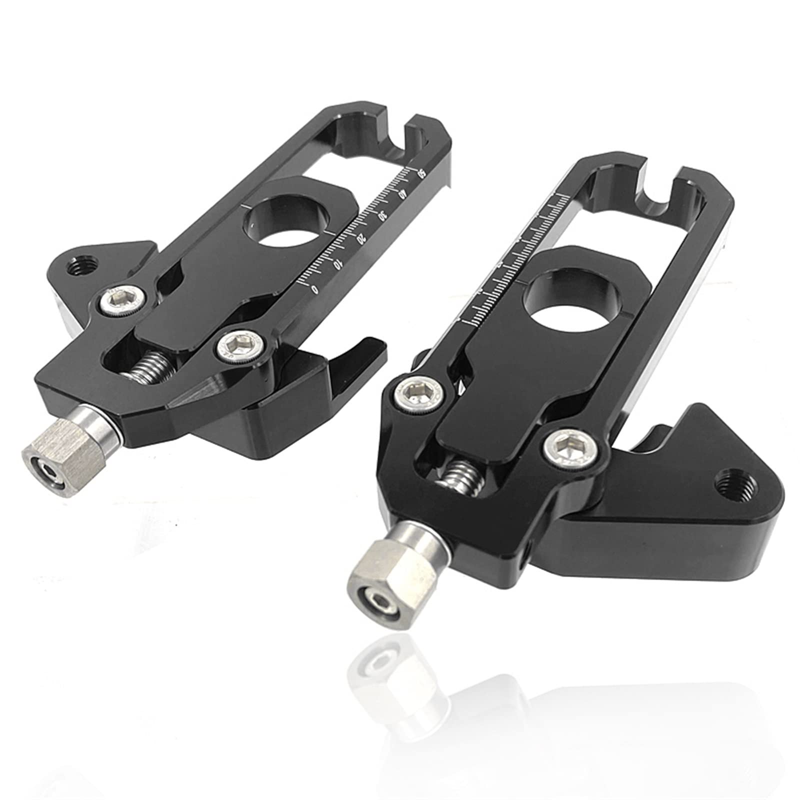 Motorradzubehör Cnc Motorrad Hinterrad Achsblöcke Kettenspanner Spanner Kompatibel mit Cbr650r Cb650r 2019 2020 Cbr650f Cb650f 2014-2016(Black) von IDPOLHYGF