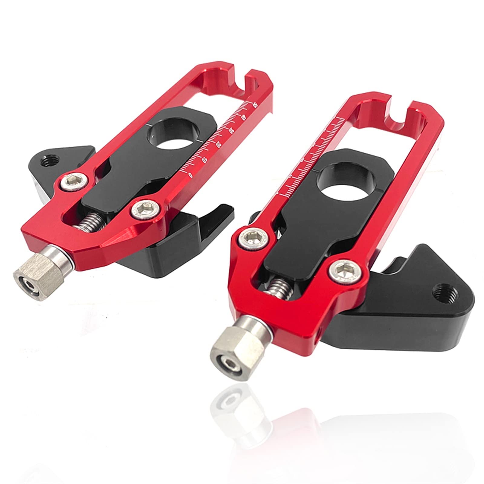 Motorradzubehör Cnc Motorrad Hinterrad Achsblöcke Kettenspanner Spanner Kompatibel mit Cbr650r Cb650r 2019 2020 Cbr650f Cb650f 2014-2016(Red) von IDPOLHYGF