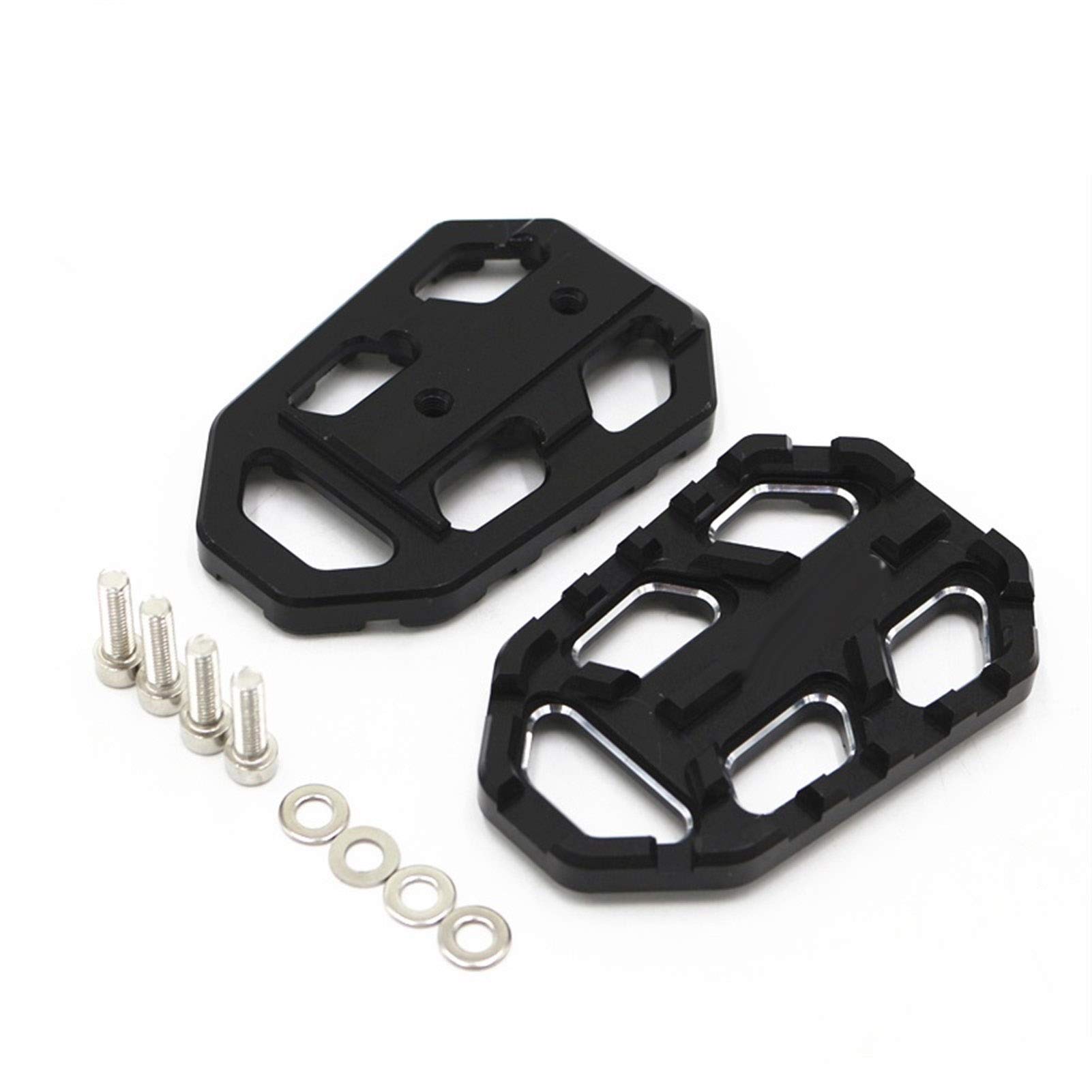 Motorradzubehör Fit für Kawasaki Z650 Z 650 2017-2019 Motorrad Billet Wide Fuß Pegs Pedals Fußstütze Vergrößern Footpeg Logo Z650(Black) von IDPOLHYGF