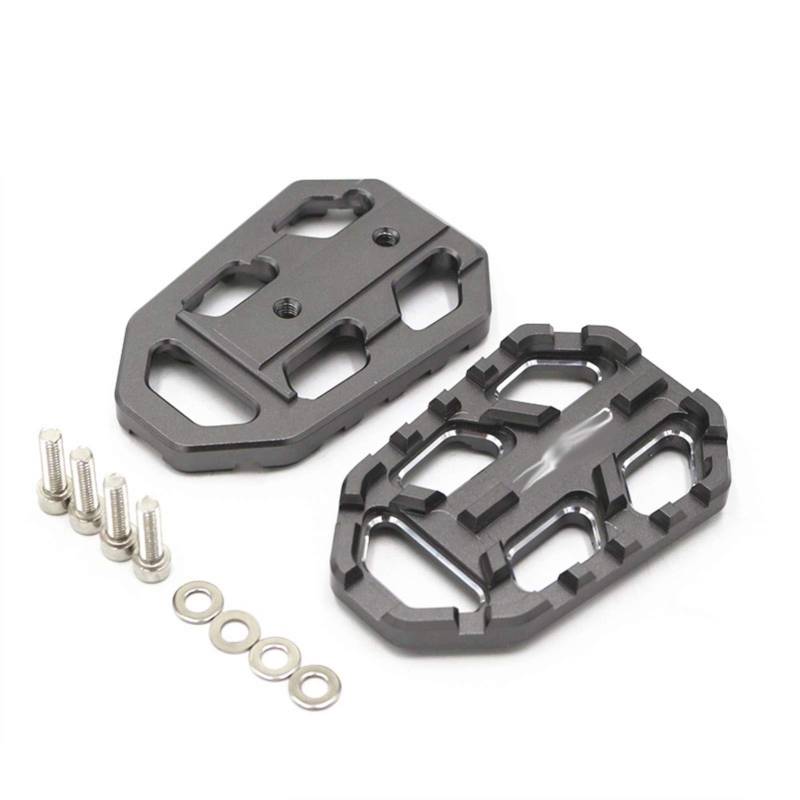 Motorradzubehör Fit für Kawasaki Z650 Z 650 2017-2019 Motorrad Billet Wide Fuß Pegs Pedals Fußstütze Vergrößern Footpeg Logo Z650(Gray) von IDPOLHYGF