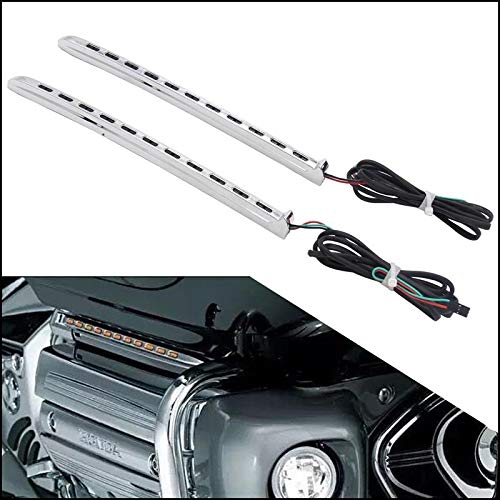 Motorradzubehör Kompatibel mit Goldwing GL1800 2001-2010 2002 2003 2004 2005 2006 2007 2008 2009 Left & Right LED Lauf Verkleidungs-Licht von IDPOLHYGF