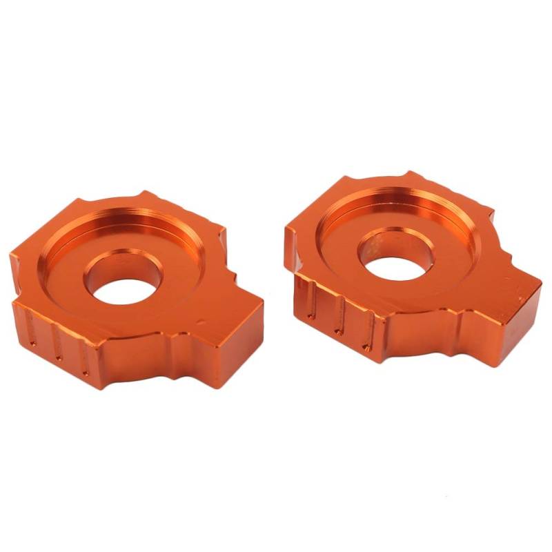 Motorradzubehör Motorrad-Hinterachse Blocks Kettenspanner Kompatibel mit RC 125 200 390 Duke RC 2014 2015 2016 2017 2018 CNC-Aluminium(Orange) von IDPOLHYGF