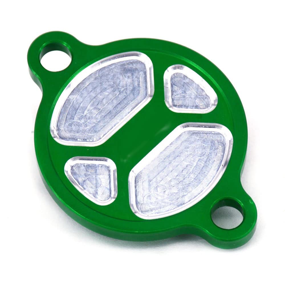 Motorradzubehör Motorrad-Ölfilterdeckel-Ablassschraube und Motorölfilterstopfen passend for KawasakiKX450F 2016-2018(Oil Filter Cover) von IDPOLHYGF