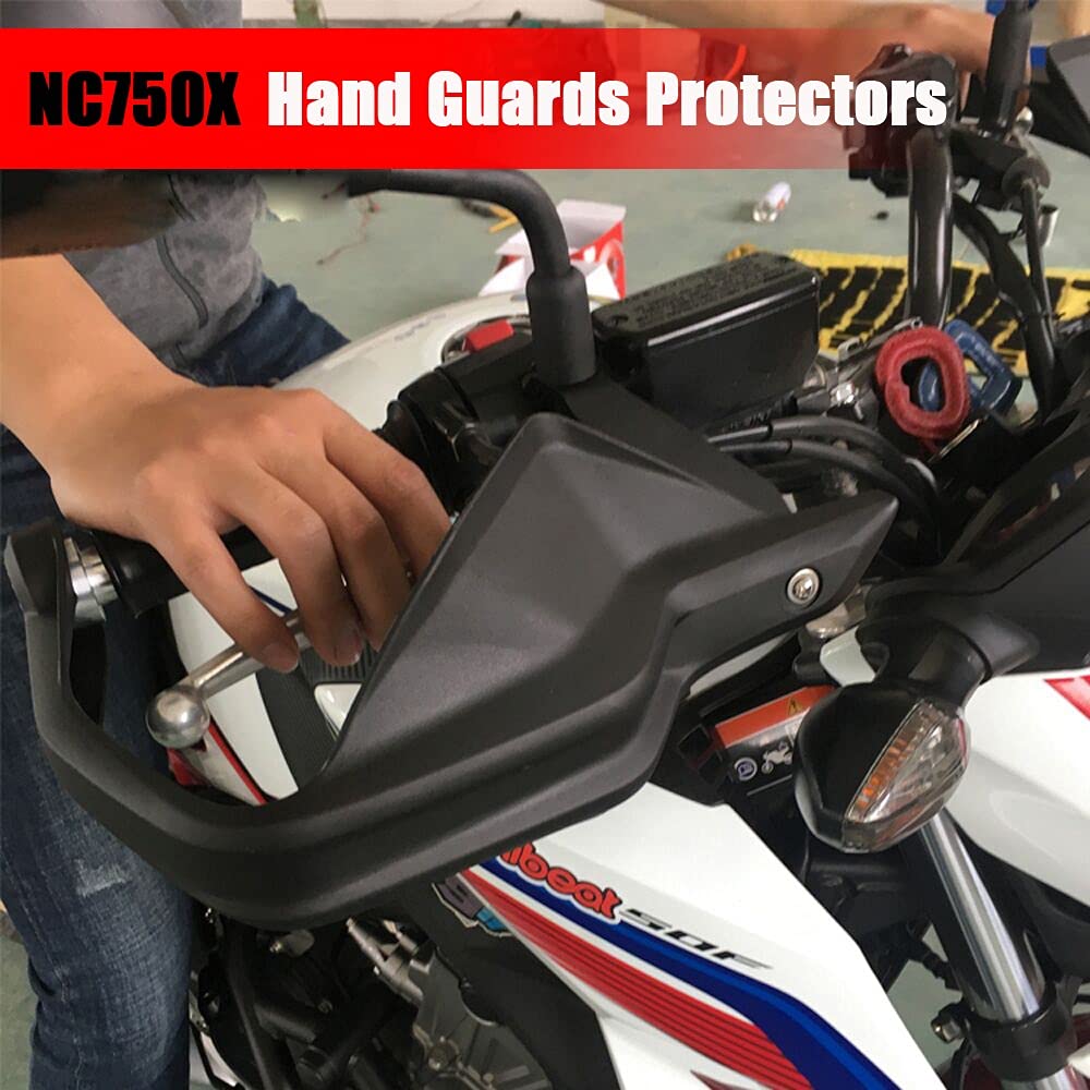 Motorradzubehör Motorrad-Schwarz-Handschützer Bremskupplungshebel Schutzhandguard Schutzschild gepasst for NC700 X CB650F CTX700 NC750X 2014-2018 von IDPOLHYGF