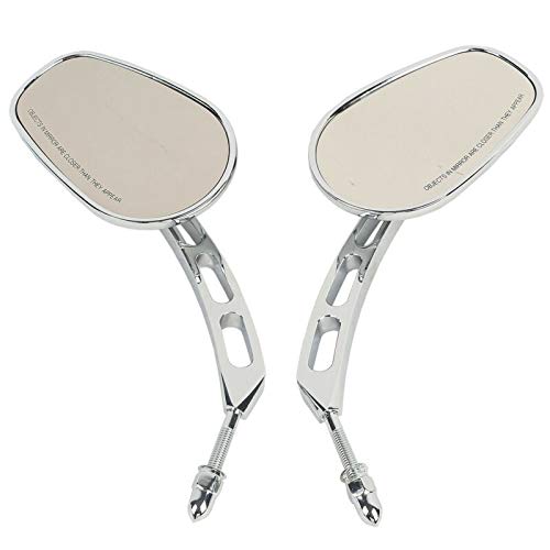 Motorradzubehör Rückansicht Seitenspiegel gepasst for Harley Touring Road King Street Glide Softail Fat Boy Eisen 8mm Motorrad -883(Chrome) von IDPOLHYGF