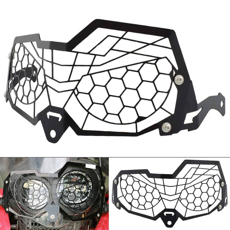 Motorradzubehör Scheinwerfer-Scheinwerfer-Grille-Schild-Schutz-Abdeckungs-Schutz Schwarz gepasst for Crf250l CRF250 CRF 250 L 250L Rally ABS 2017 2018 2019 von IDPOLHYGF