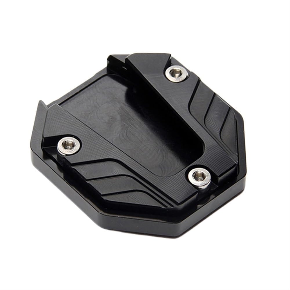 IDTA Universal Motorrad Kickstand Fuß Seitenständer Pad Vergrößerung Unterstützung Pad Erweiterung Zubehör Stützfuß Fußpolster (Color : Black) von IDTA