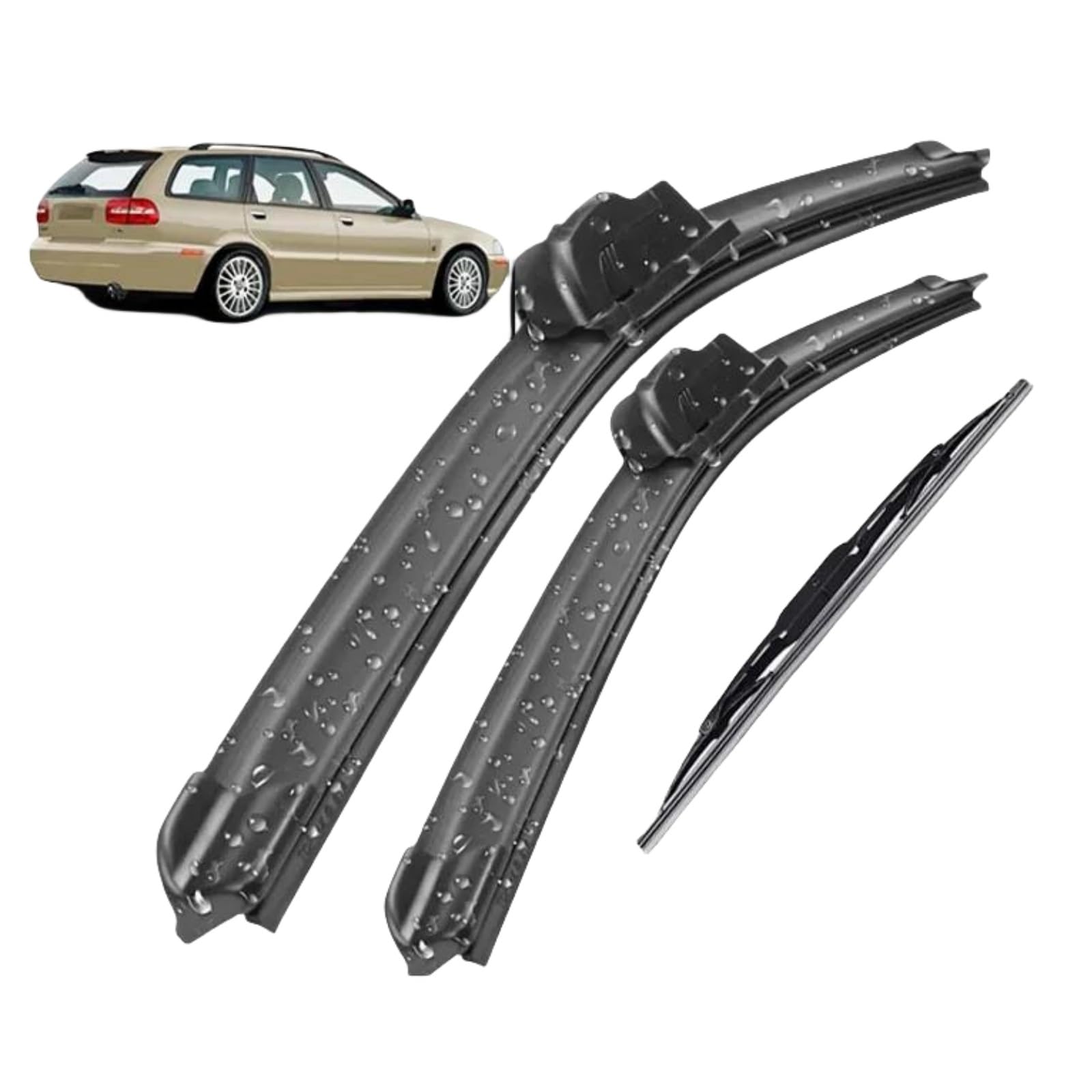 Scheibenwischer Set Satz Scheibenwischerblätter Vorne Und Hinten Für Volvo V40 1995–2004, 21"+20"+16" Auto Wischerblätter von IDZNFNFX