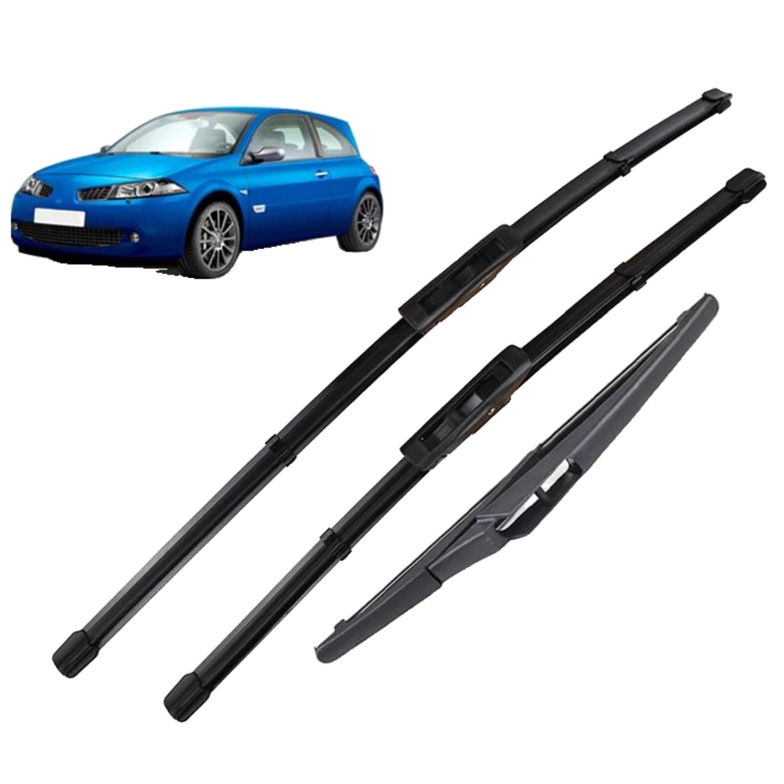 Scheibenwischer Set Scheibenwischer Vorne Und Hinten, Set Für Renault Megane 2 Schrägheck 2006–2008, 24"+18"+9" Auto Wischerblätter von IDZNFNFX