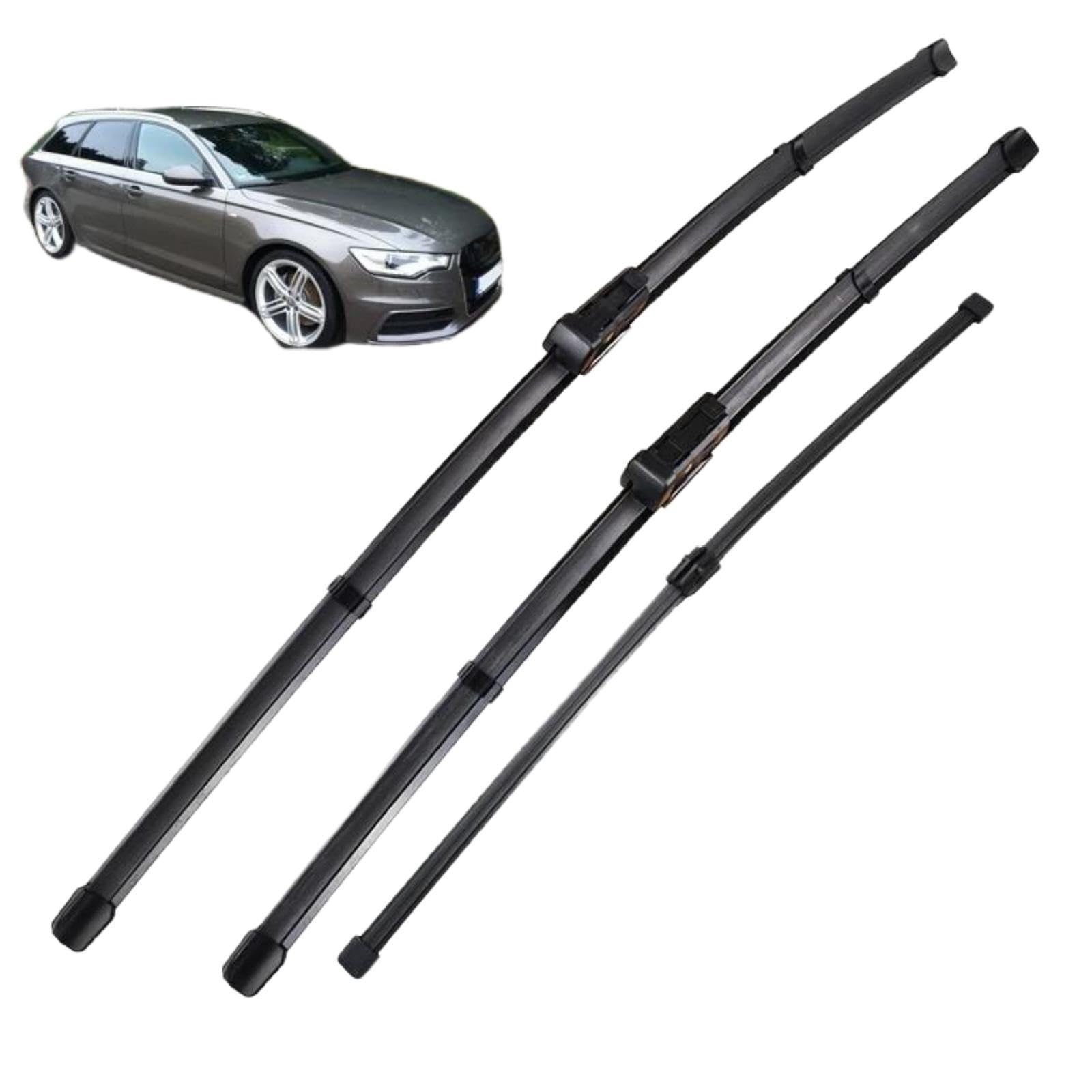 Scheibenwischer Set Scheibenwischerblätter Vorne Und Hinten Für Audi A6 C7 2011–2017, 26"+21"+16" Auto Wischerblätter von IDZNFNFX