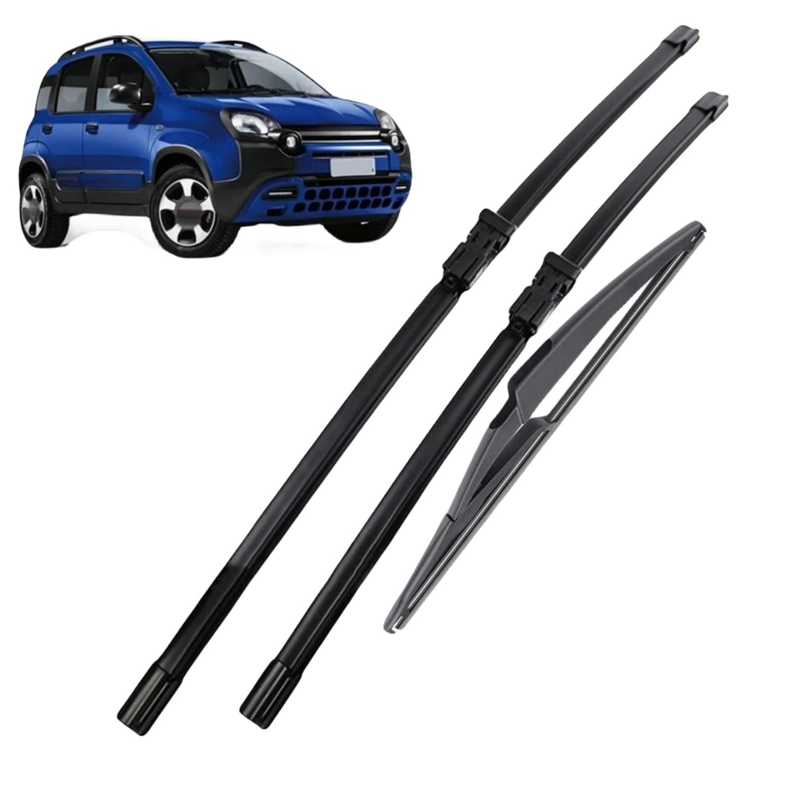 Scheibenwischer Set Scheibenwischerblätter Vorne Und Hinten Für FIAT Panda MK3 2012–2023, 24"+15"+12" Auto Wischerblätter von IDZNFNFX