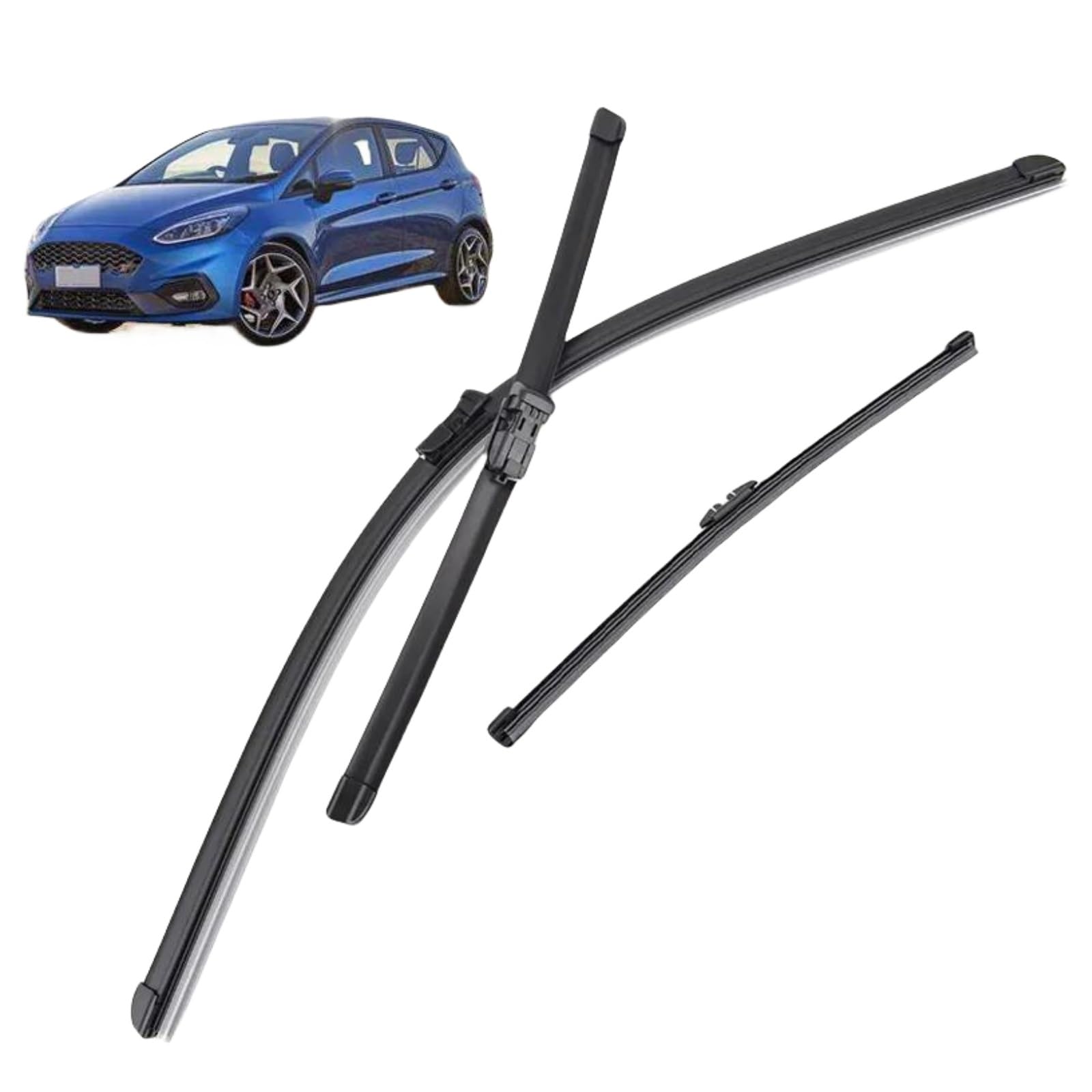 Scheibenwischer Set Scheibenwischerblätter Vorne Und Hinten Für Ford Fiesta 7 2017–2023, 28"+14"+11" Auto Wischerblätter von IDZNFNFX