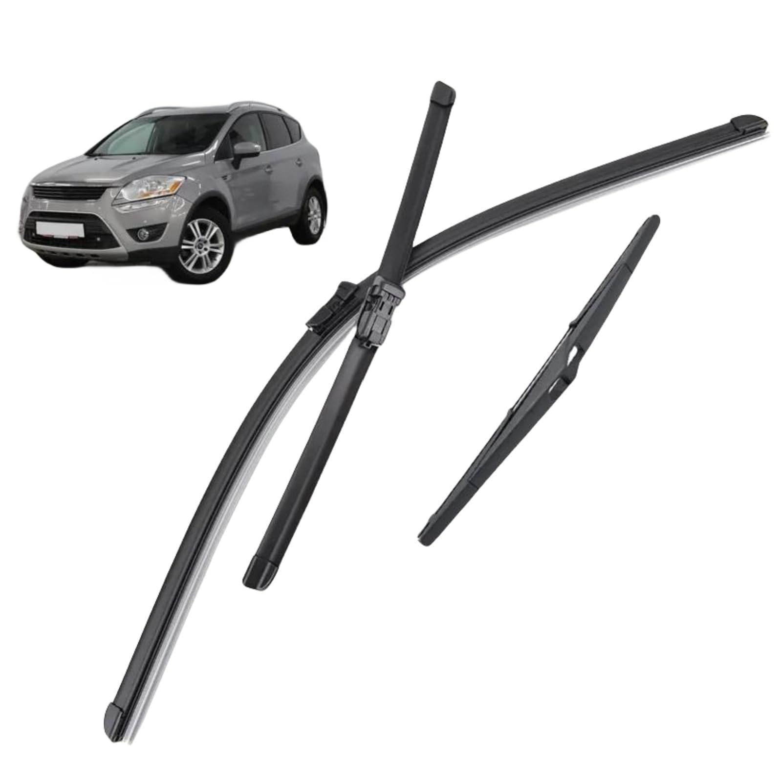 Scheibenwischer Set Scheibenwischerblätter Vorne Und Hinten Für Ford Kuga MK1 2008–2012, 24"+17"+13" Auto Wischerblätter von IDZNFNFX