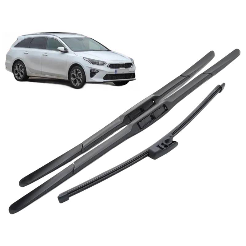 Scheibenwischer Set Vorne Und Hinten Wischerblätter Set Kit Für KIA Cee'd Ceed XCeed CD 2018-2023 26"+16"+12" Auto Wischerblätter von IDZNFNFX