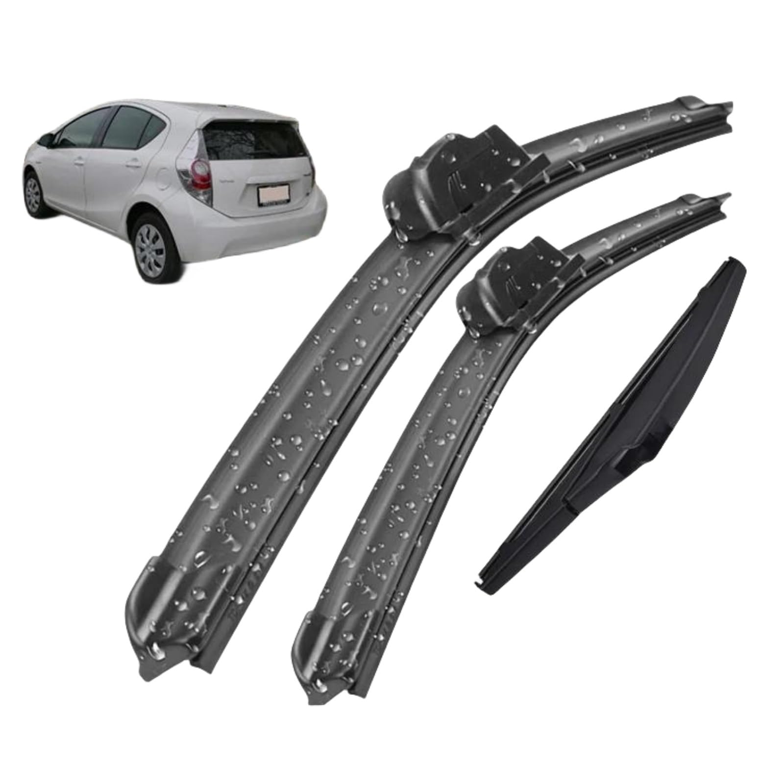 Scheibenwischer Set Vorne Und Hinten Wischerblätter Set Kit Für Toyota Prius C 2012-2021 26" + 16" + 8" Auto Wischerblätter von IDZNFNFX