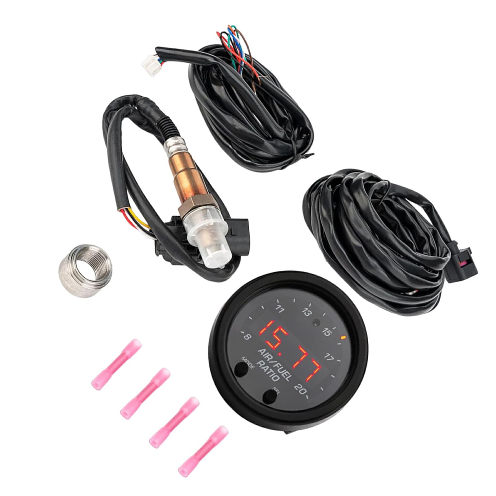 IEEDFJKK Wideband 02 UEGO Luft Kraftstoff Verhältnis Messgerät Kit, Sensor, Luft Kraftstoff Verhältnis, Kraftstoffverhältnis Messgerät, Sauerstoffsensor, Sauerstoff Auto Verhältnis von IEEDFJKK