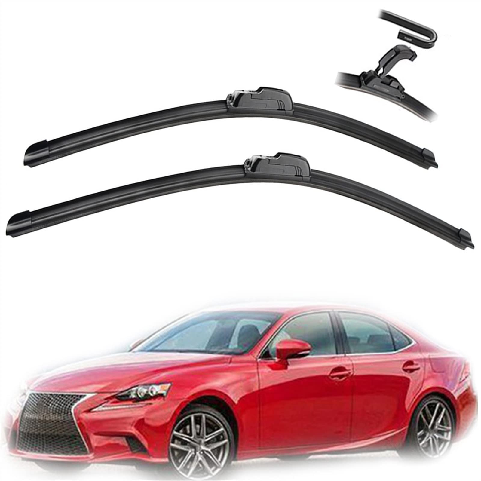 2 Teile/satz Frontscheibe Scheibenwischerblätter Bürsten Cutter Zubehör 24"+18" Wischer Für Lexus IS XE30 250 300h 350 IS250 IS300h IS350 2014 2015 2016 2017 2018 2019 Windschutzscheibe von IFFANY