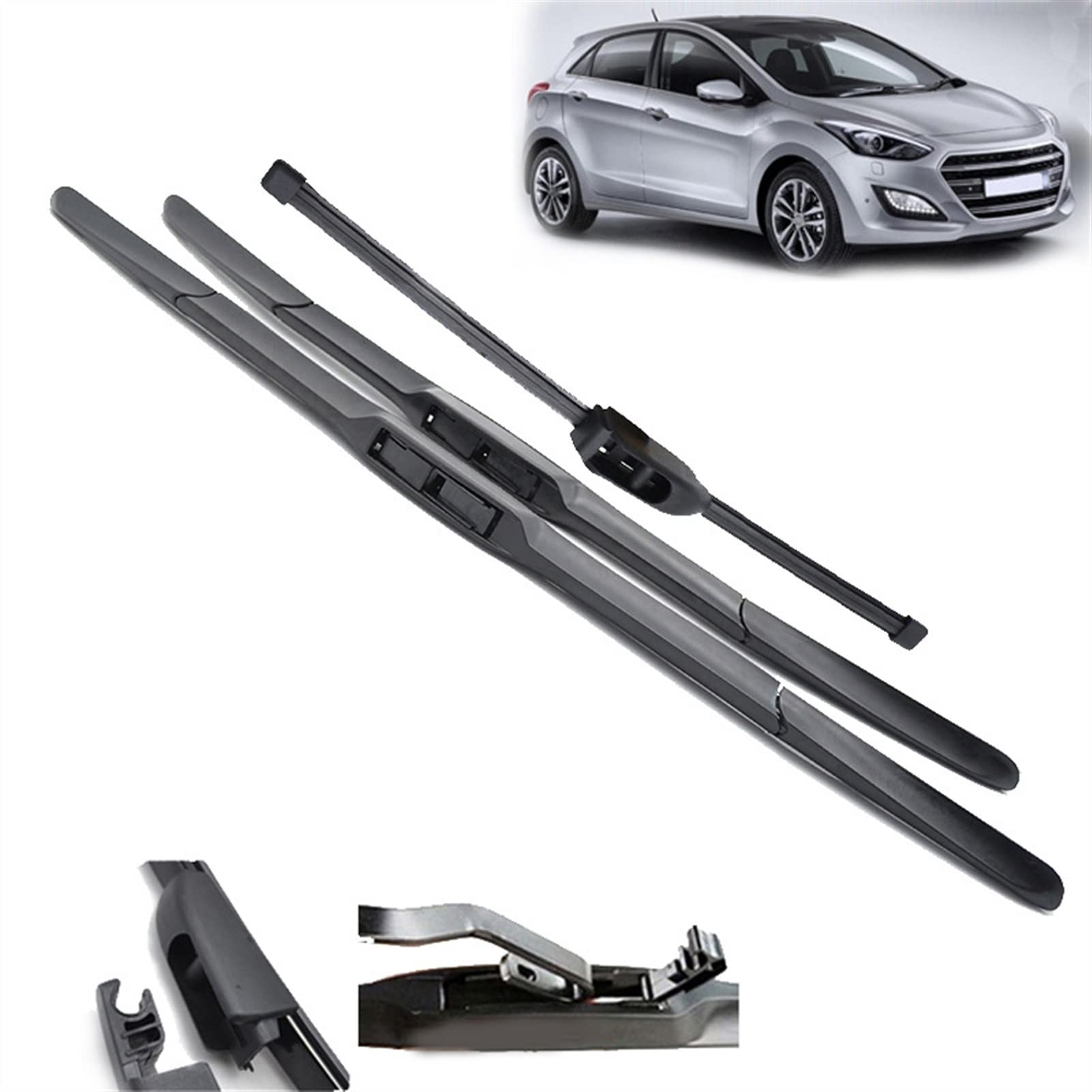 Für Hyundai I30 GD Für Elantra GT 2012 2013 2014 2015 2016 2017 Scheibenwischer Vorne & Hinten Wischerblätter Set Windschutzscheibe 26"14"13" Windschutzscheibe von IFFANY