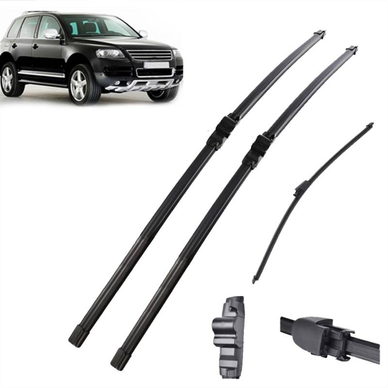 Scheibenwischer LHD Vorne & Hinten Wischerblätter Set Für VW Für Touareg 2003-2006 Windschutzscheibe Windschutzscheibe Vorne Heckscheibe 26 "+ 26 "+ 14" Windschutzscheibe von IFFANY