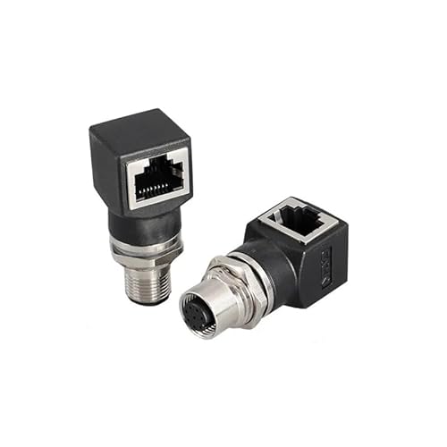 1/5/10 Sets M12 4P D Type 8 pins A Type X Type to RJ45 Connector Adapter Network Cable to M12 Male and Female Socket IFWGFVTZ(Female Straight 8P X,Taglia unica) von IFWGFVTZ