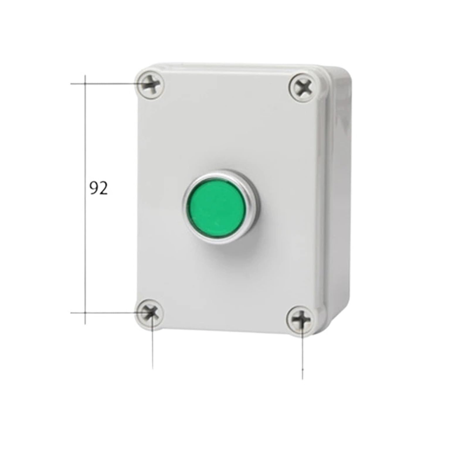 1P Button Control Box With Protective Cover Start Stop Emergency Stop Self Reset Knob Proof Box IFWGFVTZ(1P Flat Button Box) von IFWGFVTZ