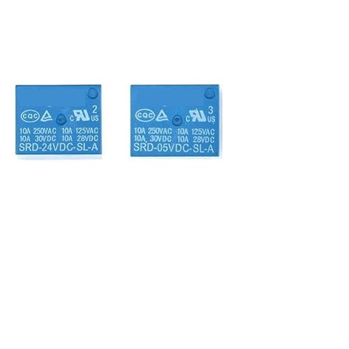 5pcs 5 Pins SRD-05VDC-SL-C SRD-12VDC-SL-A SRD-24VDC-SL-C 5V 12V 24V 10A 250VAC Power Relay PCB 4Pin 5Pin Type T73-5V 10A 125VAC IFWGFVTZ(SRD-24VDC-SL-A 4Pin) von IFWGFVTZ