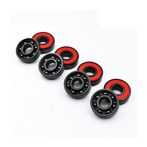 8pcs 608 2RS Hybrid Black Ceramic Ball Bearing 8 * 22 * 7mm ABEC-11 High Speed Roller Skate Skateboard Wheel Miniature Bearings IFWGFVTZ von IFWGFVTZ