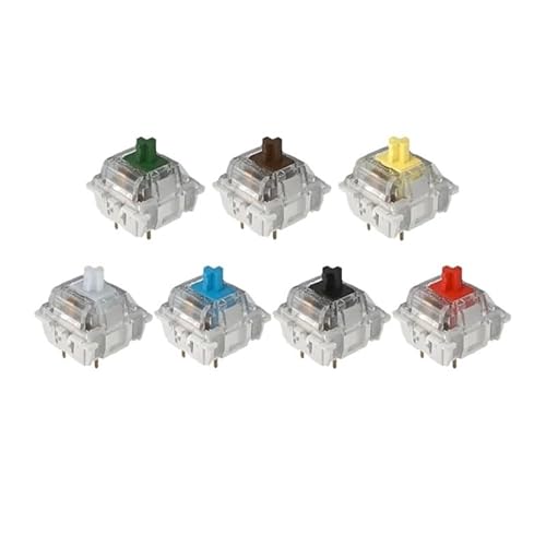 Gateron Switches Mechanical Keyboard 3 Pin Red Brown Blue Green White RGB Silent Clicky Linear Tactile Compatible Cherry MX IFWGFVTZ(White,100PCS) von IFWGFVTZ