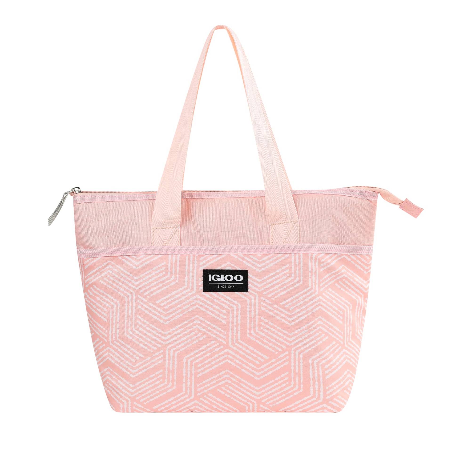 IGLOO Kühltasche Print Essential Rosa - Ideal für Gefrorene Mahlzeiten, Snacks und Getränke, faltbar, Platz für 14 Dosen von IGLOO