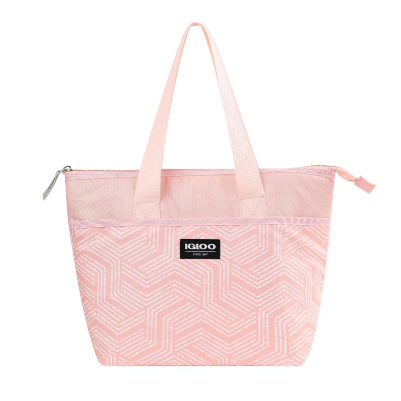 IGLOO Kühltasche Print Essential Rosa - Ideal für Gefrorene Mahlzeiten, Snacks und Getränke, faltbar, Platz für 14 Dosen von IGLOO