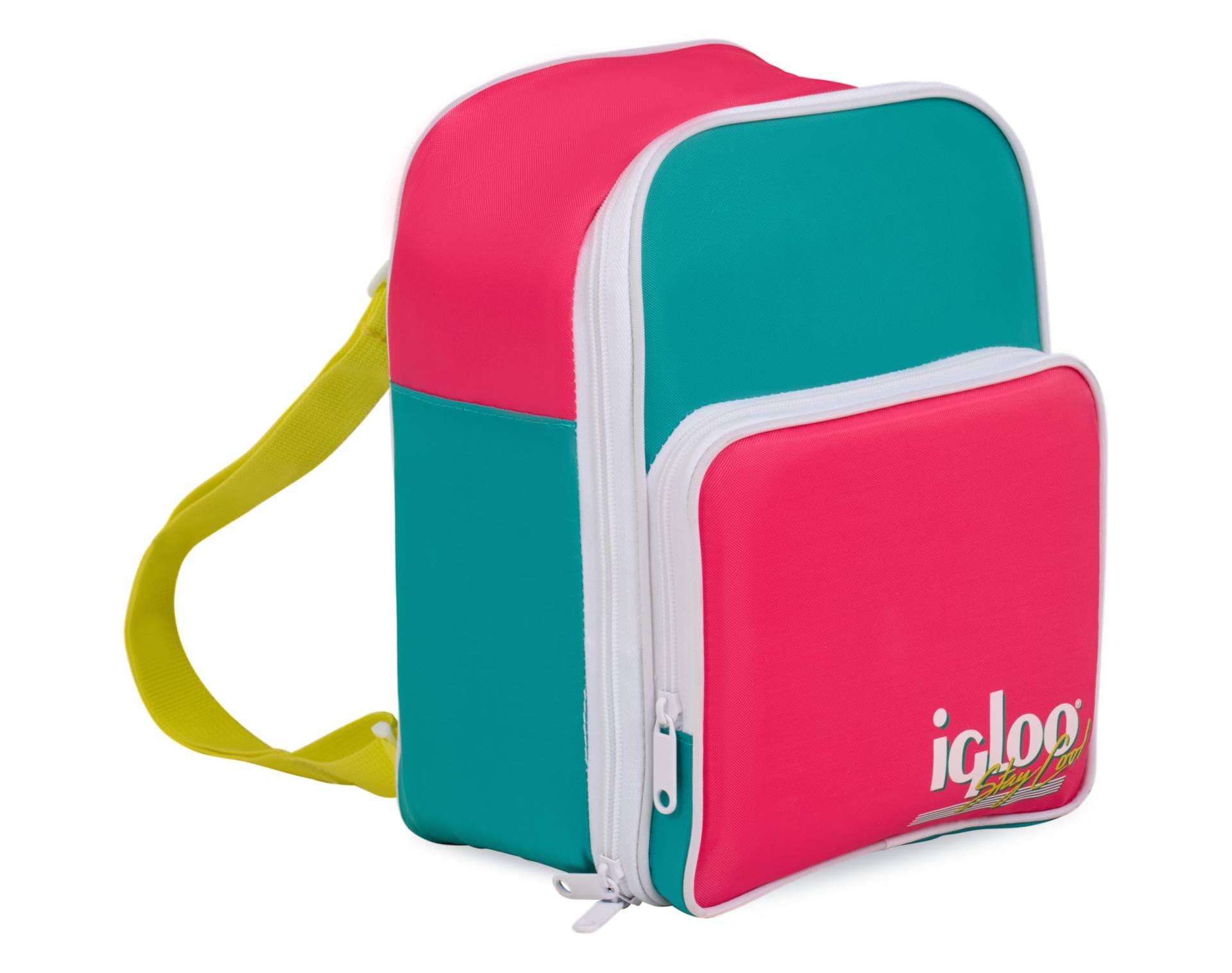 IGLOO Retro Square Lunch Bag - Jade - Isolierte Kühltasche mit Schultergurt - ca. 9 Liter Fassungsvermögen - Platz für 12 Dosen von IGLOO