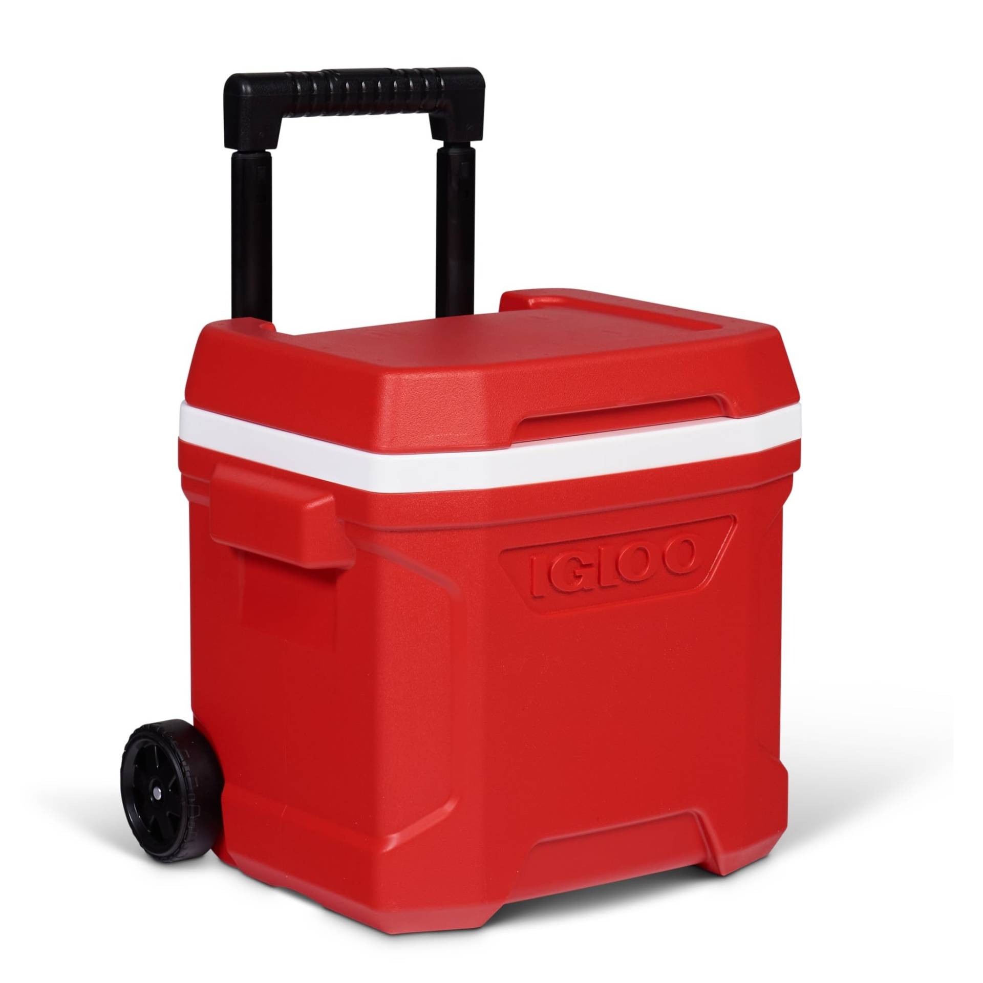 Igloo Passive Kühlbox Profile II 16 Roller, rote Thermobox mit Teleskopgriff und Rollen, 15 Liter, Rot von IGLOO