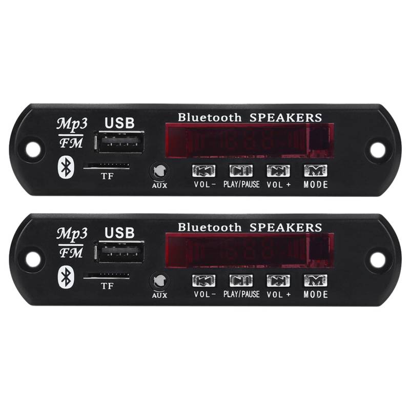 IGUATU 2X Bluetooth 5.0 Mp3 Decoder Platine Dc 5V 12V Auto Fm Funkmodul UnterstüTzung Tf USB Aux für Auto Telefon von IGUATU