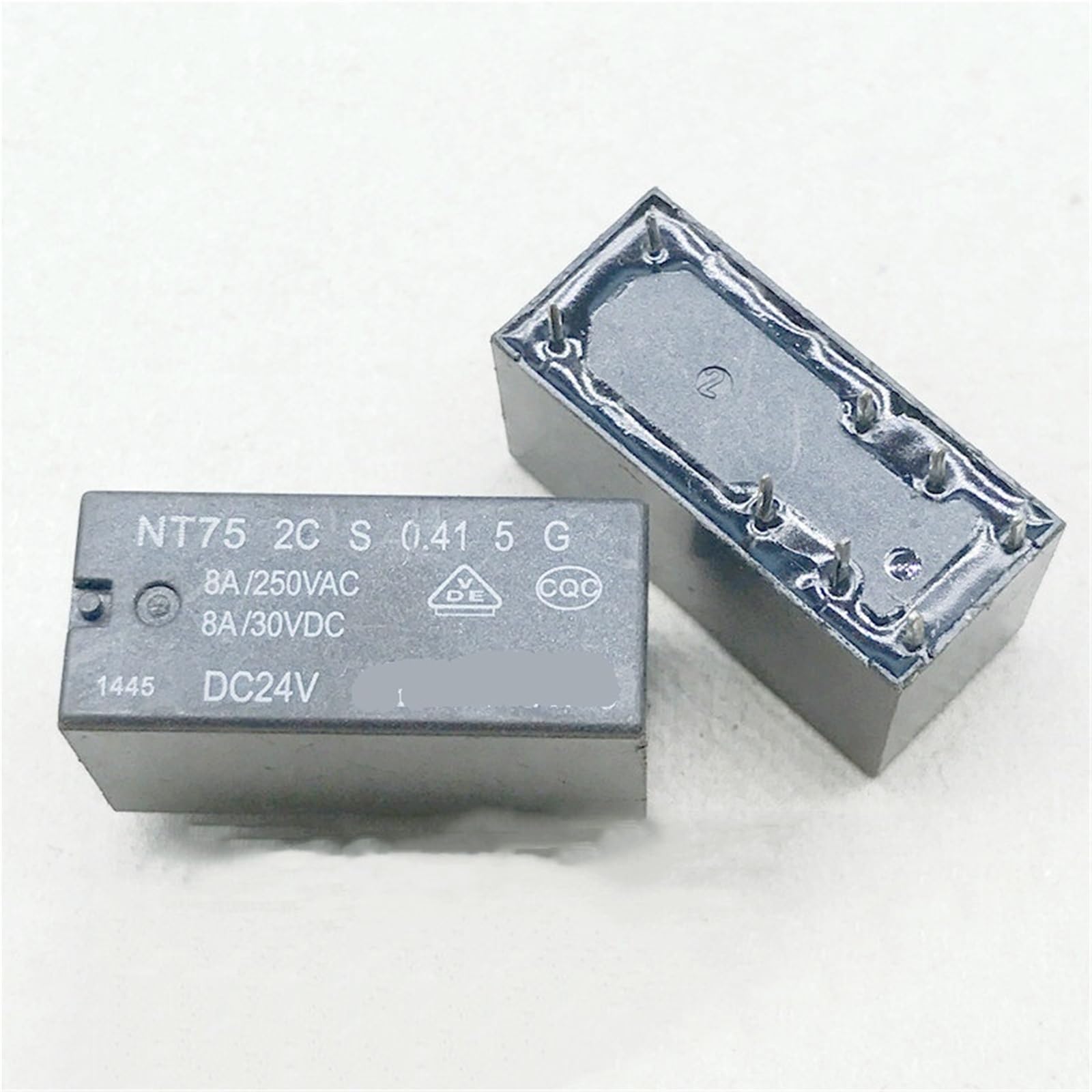 10PCS/lot Relay NT75 2C S 0.41 5 12VDC 24VDC NT752CS0.415 NT75-2C-S-0.41-5 DC12V DC24V 8PIN 8A IINKUEYK(24VDC) von IINKUEYK