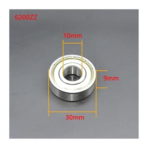 10PCS 6200 6201 6202 6203ZZ 2RS Metal Seal Deep Groove Ball Bearings IINKUEYK(6200ZZ 10X30X9mm) von IINKUEYK