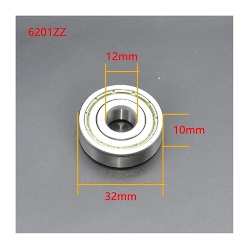 10PCS 6200 6201 6202 6203ZZ 2RS Metal Seal Deep Groove Ball Bearings IINKUEYK(6201ZZ 12X32X10mm) von IINKUEYK