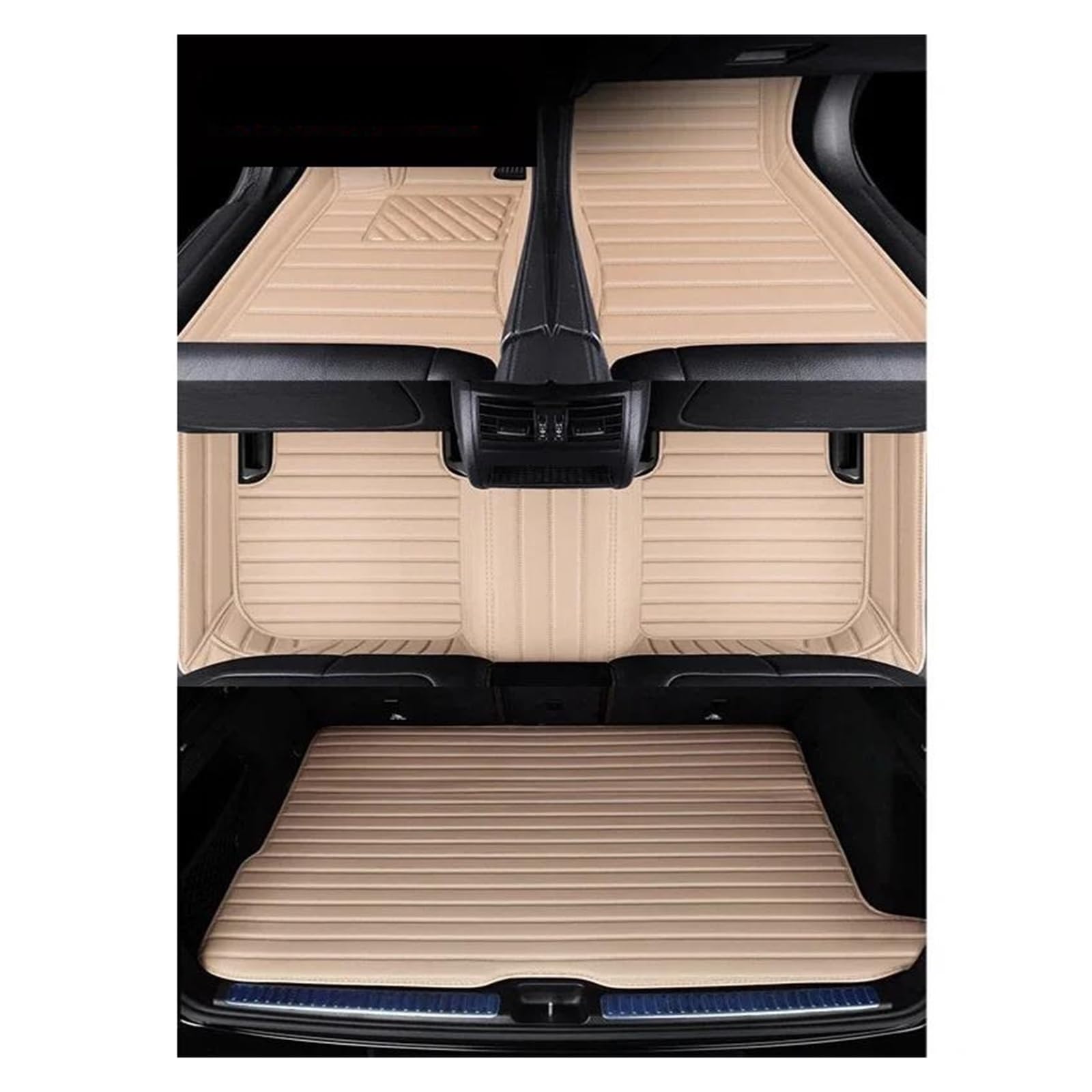 Fußmatten Kunstleder-Auto-Bodenmatte für Hyundai für Tucson 2004-2023 für Creta ix25 2015-2023 Autozubehör Gummimatten(Beige) von IITA