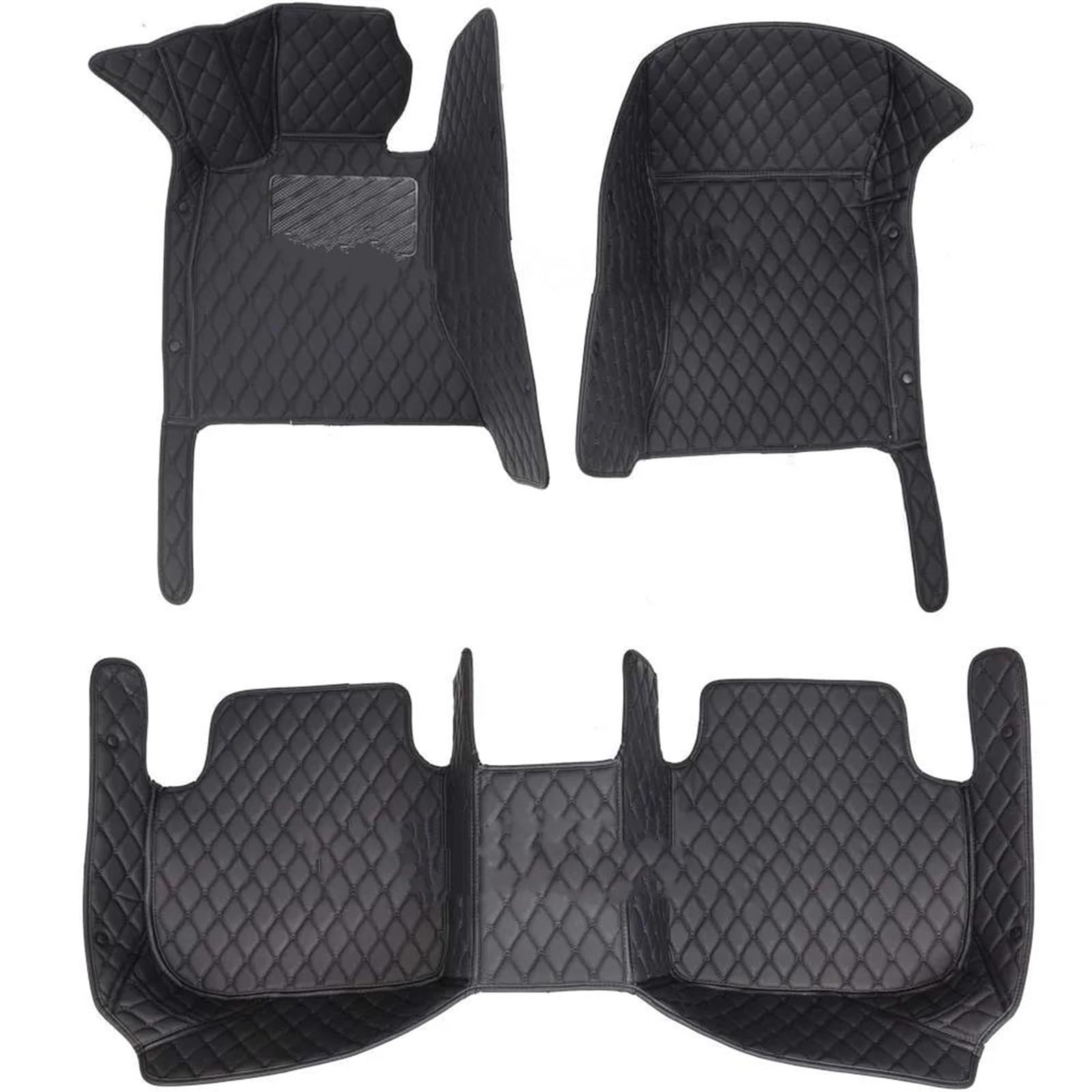 Fußmatten Leder-Auto-Fußmatten für VW für Passat B6 2007 2008 2009 2010 Fußmatten Autozubehör Teppiche Teppiche Gummimatten(Voll schwarz) von IITA