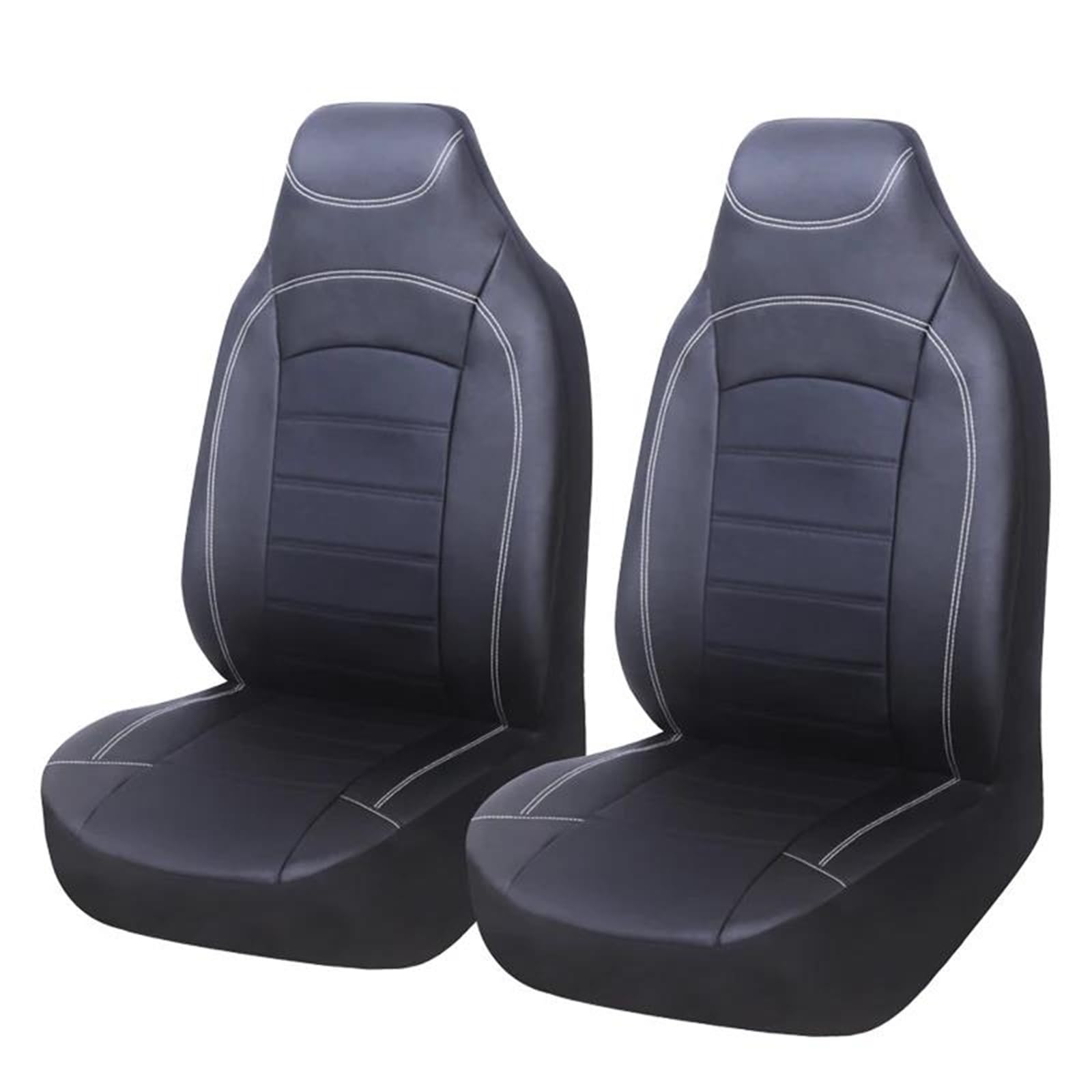 IITA Sitzbezüge Auto Autositzbezüge PU-Leder vorne mit Kopfstützenhalter für Ford für Focus 2 Autositzbezüge Autositzkissen Auto-Schonbezüg(Gray-2PCS) von IITA