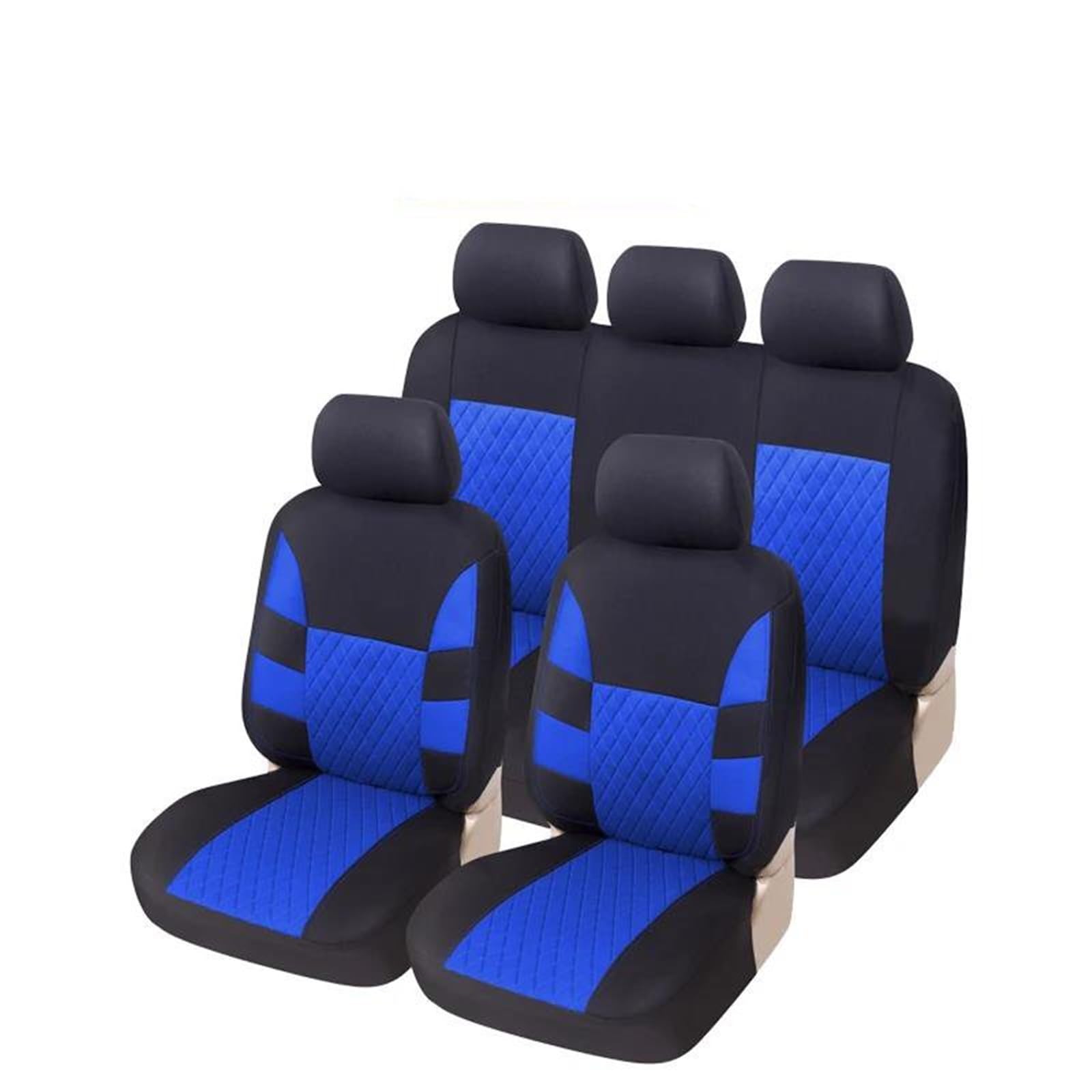 IITA Sitzbezüge Auto Autositzbezüge Universal Fit Sitzbezug Sitzschoner Autodekoration für FIAT für Punto SX 2001 Auto-Schonbezüg(Blau) von IITA