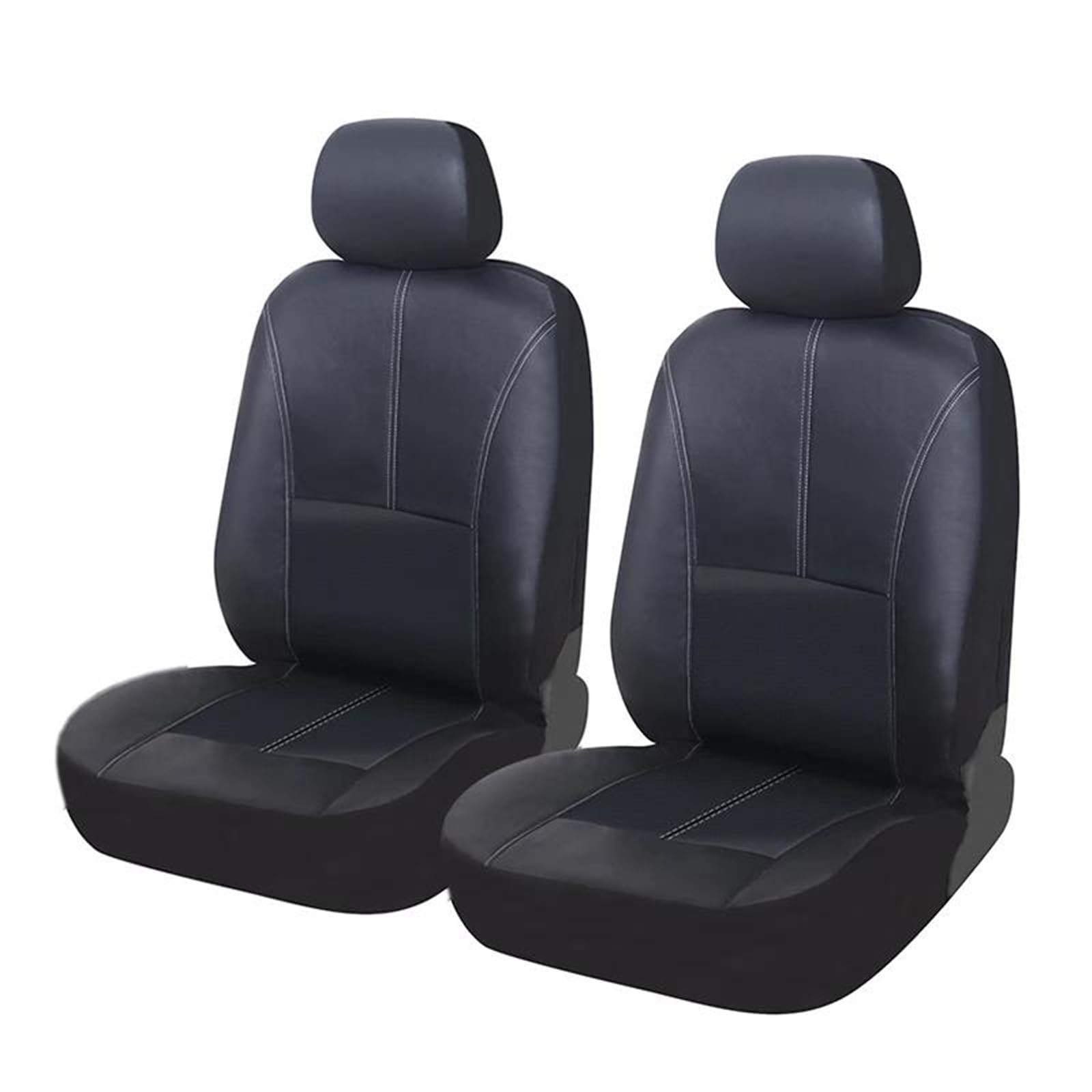 IITA Sitzbezüge Auto Autositzbezug-Schutz PU-Leder vorne und hinten Sitzrückenpolster für A4 für Avant Auto-Schonbezüg(2pcs Black) von IITA