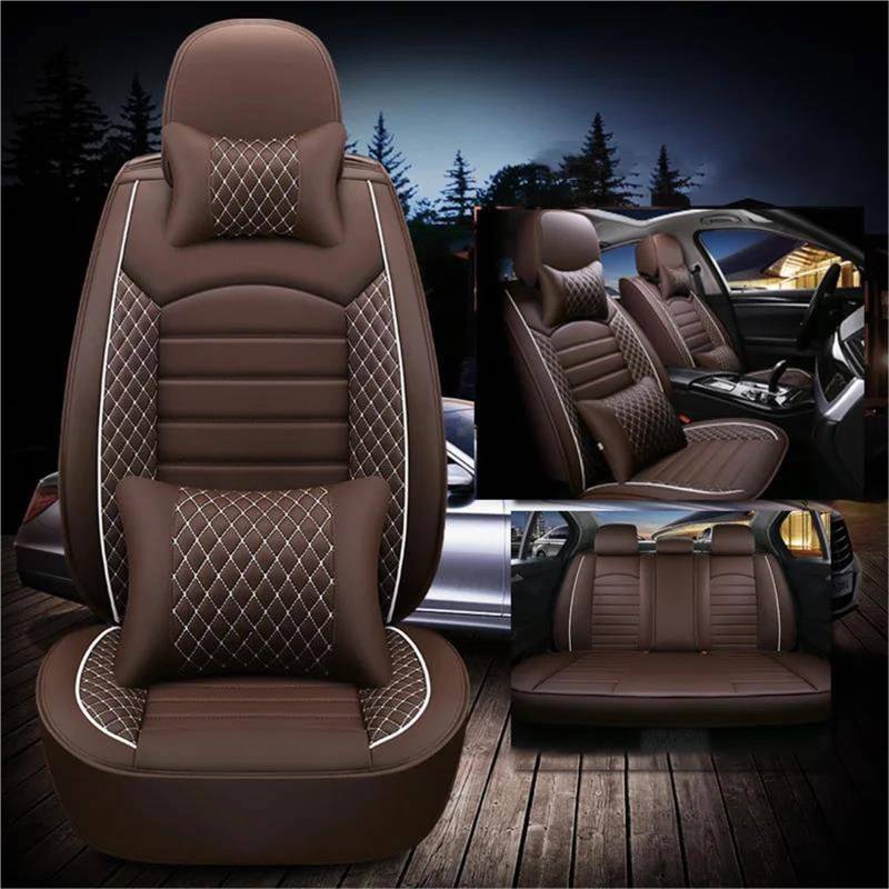 IITA Sitzbezüge Auto Volle Set Auto Sitz Abdeckung Für Range Für Rover Für Evoque Für Range Für Rover Für Sport Auto Sitzbezüge Auto Sitzkissen Auto-Schonbezüg(Coffee+Pillow) von IITA