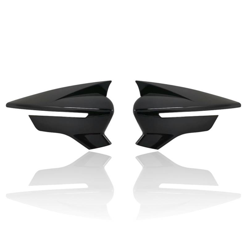 Rückspiegelgehäuse Spiegelkappe Für SEAT Für Leon 5F Für MK3 ST Für Cupra 2013–2020 Auto-Seitenrückspiegel Flügelspiegelabdeckung(Schwarz) von IITA