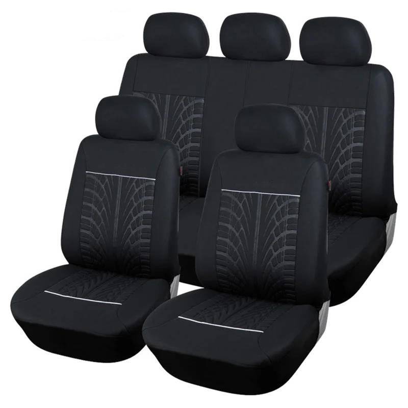 Sitzbezüge Auto Autositzbezüge Universal für Ibiza IV für SPORTCOUPE (6J1, 6P5) Autositzbezüge Autositzkissen Auto-Schonbezüg(Black Full Set) von IITA