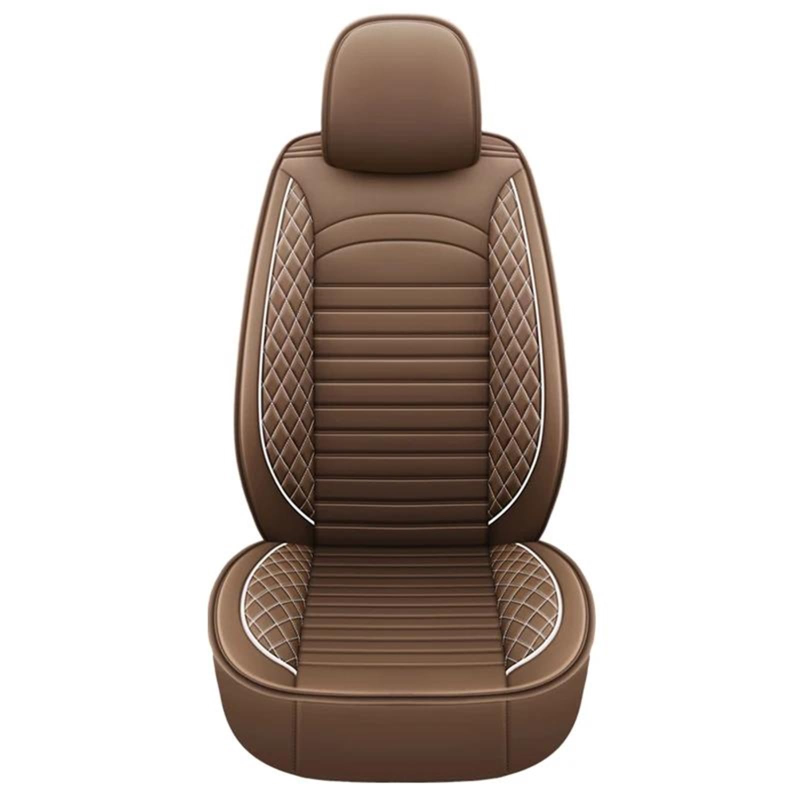 Sitzbezüge Auto Autositzkissenbezug Komplettset für Peugeot 2008 Center Zubehör Innenausstattung Auto-Schonbezüg(Brown 5PCS) von IITA