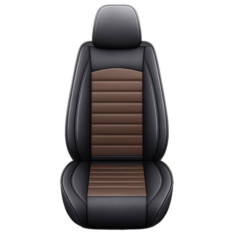 Sitzbezüge Auto Leder Autositzbezug Kissen Komplettset für Peugeot 2008 Zubehör Innenraum Autositzbezüge Auto-Schonbezüg(Black Brown) von IITA