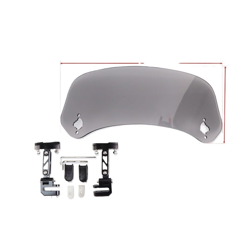 Motorrad-Windschutzscheibe Visier Windabweiser Win Universal Motorrad Windschutzscheibe Verlängerung Einstellbare Spoiler Clamp-Auf Windschutzscheibe Windabweiser Motorrad-Windschutzscheibenverlängeru von IJRZWXYZ