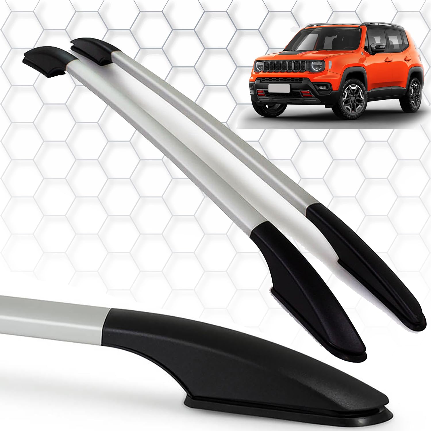 für Jeep Renegade 2014-2024 Custom Fit Dachträger Seitenschienen - 165 LBS Tragfähigkeit, langlebige Aluminiumkonstruktion Graue Farbe von IKC STORE