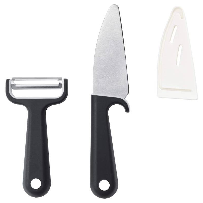 SMÅBIT Messer und Schäler, schwarz, weiß von IKEA