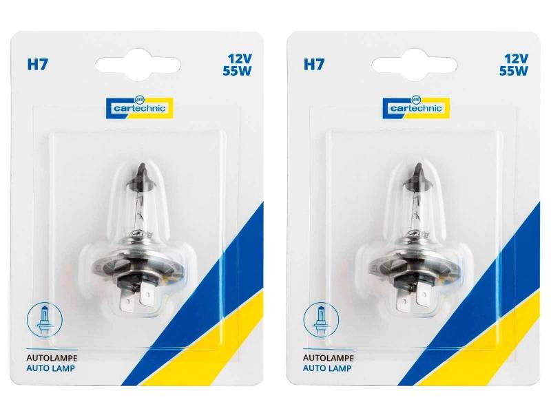 2x cartechnic H7 12V 55W PX26d Halogen Glühbirnen Lampen Scheinwerferlampen Blisterverpackung von ILODA